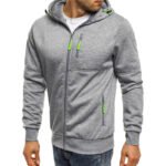 Men's Zipper Hoodie for Casual Fashion | Solid Color Sweatshirt by Top Brand