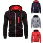 Men's Hooded Sweater Jacket for Autumn/Winter Fitness & Sports Training