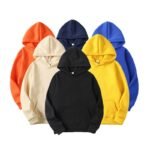Solid Hoodies with Big Pockets for Sportswear and Outerwear in Spring/Autumn