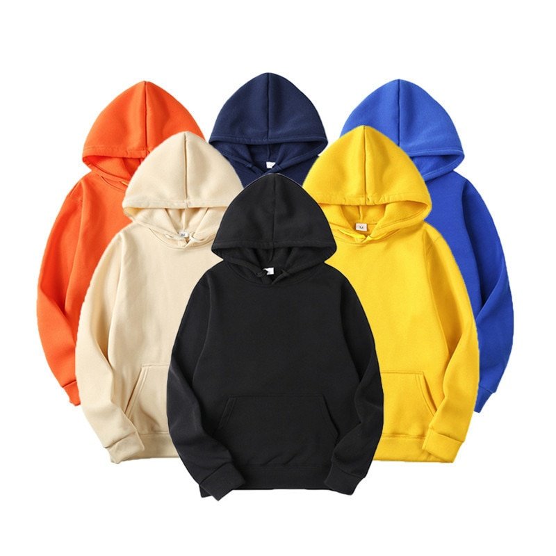 S24dbcb1250704c438f0a14d21b3a5db8Z.jpg Solid Hoodies with Big Pockets for Sportswear and Outerwear in Spring/Autumn - Image 1