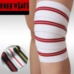 White Gym Knee Wraps for Weightlifting and Powerlifting Support