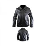 Ladies Leather Blazer: Designer Motorbike Jacket with Adjustable Fashion Protection