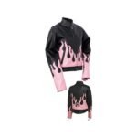 Women's Adjustable Leather Motorbike Blazer with Protection