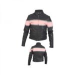 Designer Leather Motorbike Blazer with Adjustable Protection for Women