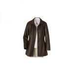 Women's Leather Blazer Coat - Designer Fashion with Adjustable Protection