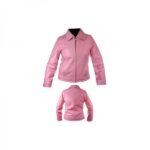 Women's  Protective Leather Pink Blazer Jacket