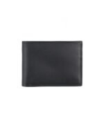 Noir Legacy Leather Bifold Wallet – Sophisticated Slim Card & Cash Holder (Handmade)