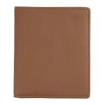 Camel Crown Leather Vertical Wallet – Elegant Slim Card & Cash Organizer (Handmade)