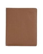 Camel Crown Leather Vertical Wallet – Elegant Slim Card & Cash Organizer (Handmade)