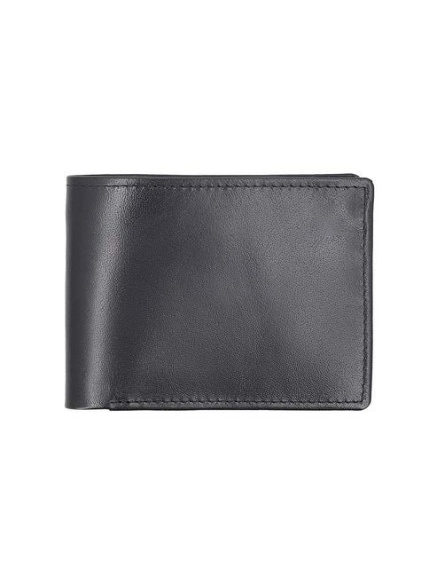 Handmade Black Genuine Leather Bifold Wallet – Classic Slim Minimalist Card Holder Handmade Black Genuine Leather Bifold Wallet – Classic Slim Minimalist Card Holder