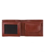 Vintage Amber Leather Bifold Wallet – Classic Everyday Card & Cash Holder (Handmade)