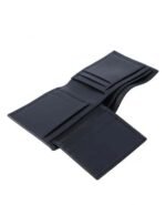 Shadow Crest Leather Bifold Wallet – Modern Slim Card & Cash Holder (Handmade)