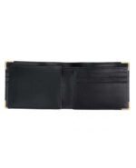Regal Edge Leather Bifold Wallet – Luxury Metal Corner Card & Cash Holder (Handmade)