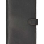 Midnight Voyager Leather Strap Long Wallet – Secure Executive Cash & Card Organizer (Handmade)