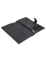Midnight Voyager Leather Strap Long Wallet – Secure Executive Cash & Card Organizer (Handmade)