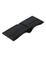 Midnight Accent Leather Bifold Wallet – Modern Two-Tone Card & Cash Holder (Handmade)