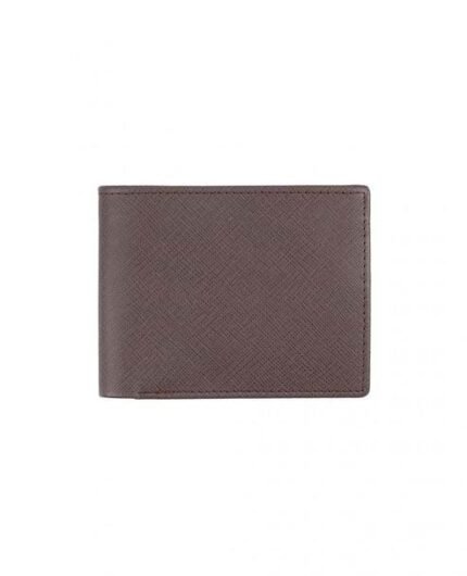 Sapphire Texture Leather Bifold Wallet – Refined Crosshatch Card & Cash Holder (Handmade)