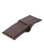 Sapphire Texture Leather Bifold Wallet – Refined Crosshatch Card & Cash Holder (Handmade)