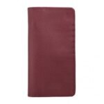 Ruby Royale Leather Long Wallet – Elegant Textured Cash & Card Organizer (Handmade)