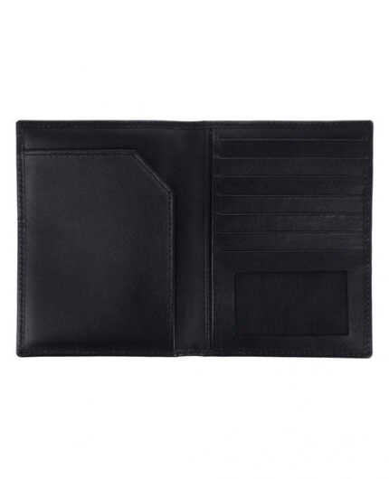 Noir Horizon Leather Vertical Wallet – Premium Slim Cash & Card Organizer (Handmade)