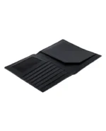 Noir Horizon Leather Vertical Wallet – Premium Slim Cash & Card Organizer (Handmade)