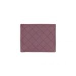 Bordeaux Diamond Leather Bifold Wallet – Quilted Luxury Card & Cash Holder (Handmade)