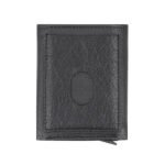 Handmade Black Genuine Leather Trifold Wallet