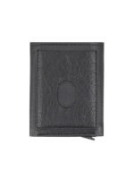 Handmade Black Genuine Leather Trifold Wallet