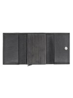 Handmade Black Genuine Leather Trifold Wallet