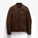 Vintage Waxed Cowhide Café Moto Jacket