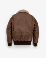 Natural Buffalo Leather Bomber Jacket