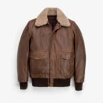 Natural Buffalo Leather Bomber Jacket