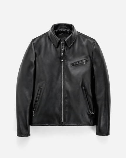 Heritage Naked Cowhide Rider Jacket with Split Collar