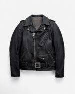 Vintage Fitted Leather Rider Jacket