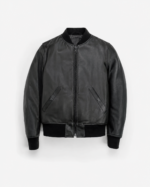 Heritage Lightweight Pebbled Cowhide Bomber Jacket