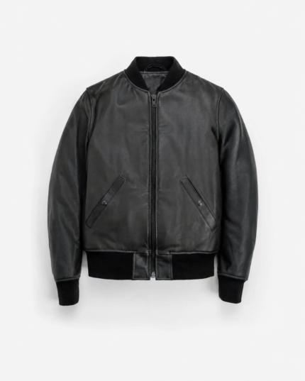Heritage Lightweight Pebbled Cowhide Bomber Jacket