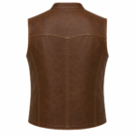 Trailmaster Vintage Leather Vest – Rugged Zip Front Motorcycle Vest