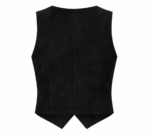 Midnight Maverick Leather Vest – Classic Western Button Front Vest