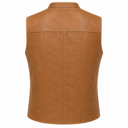 Frontier Ranger Leather Vest – Rugged Zip-Up Utility Vest