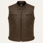 Iron Ridge Leather Vest – Vintage Racer Motorcycle Vest