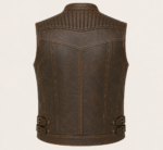 Iron Ridge Leather Vest – Vintage Racer Motorcycle Vest
