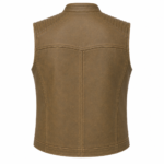 Desert Racer Leather Vest – Vintage Moto Zip-Up Vest