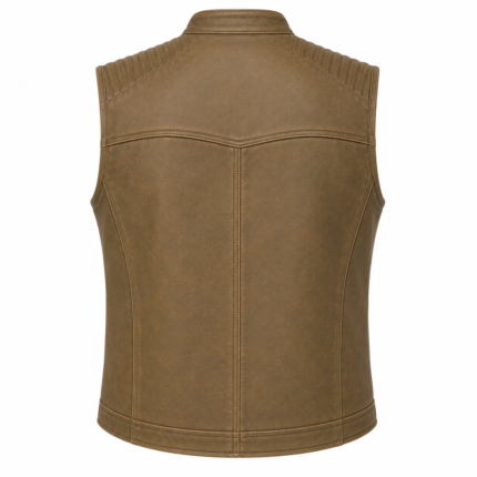 Desert Racer Leather Vest – Vintage Moto Zip-Up Vest