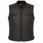 Nightfall Velocity Leather Vest – Quilted Racer Vest