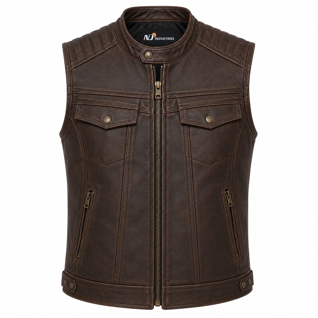 Heritage Rider Leather Vest – Vintage Brown Motorcycle Vest Heritage Rider Leather Vest – Vintage Brown Motorcycle Vest