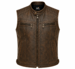 Iron Ridge Leather Vest – Vintage Racer Motorcycle Vest