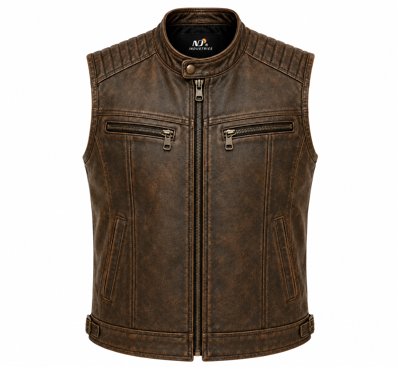 Iron Ridge Leather Vest – Vintage Racer Motorcycle Vest Iron Ridge Leather Vest – Vintage Racer Motorcycle Vest