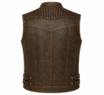 Iron Ridge Leather Vest – Vintage Racer Motorcycle Vest