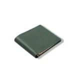 Emerald Edge Leather Bifold Wallet – Premium Textured Slim Card & Cash Holder (Handmade)