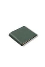 Emerald Edge Leather Bifold Wallet – Premium Textured Slim Card & Cash Holder (Handmade)